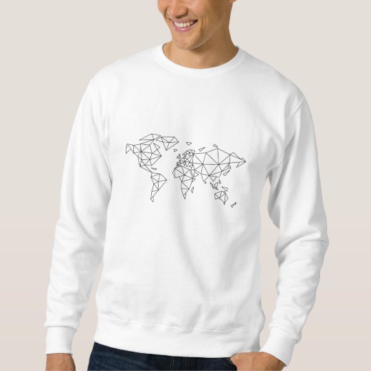Geometric world map sweatshirt
