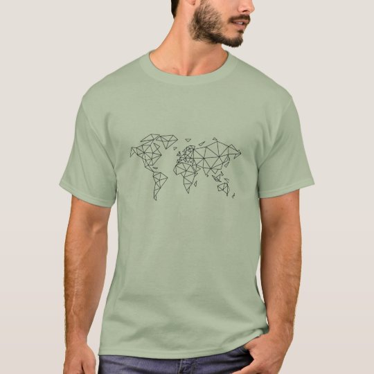 Geometric world map T-Shirt