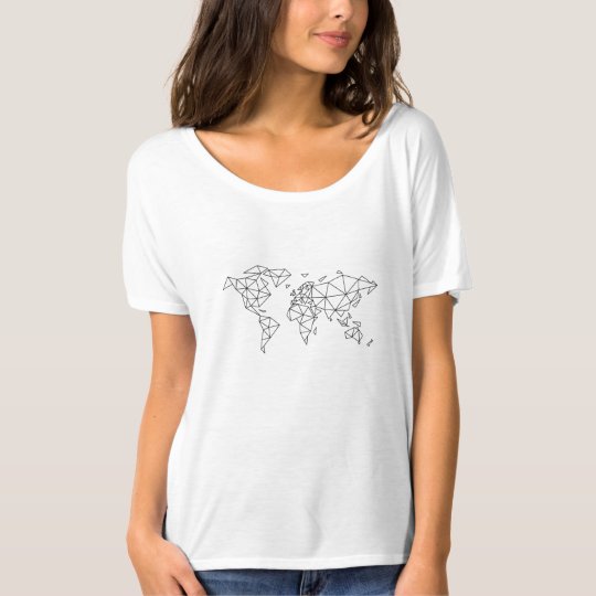 Geometric world map T-Shirt