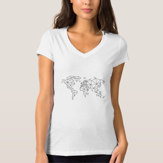 Geometric world map T-Shirt