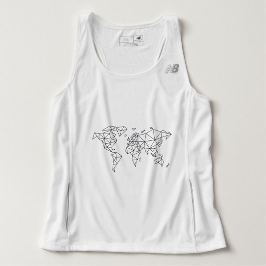Geometric world map tank top