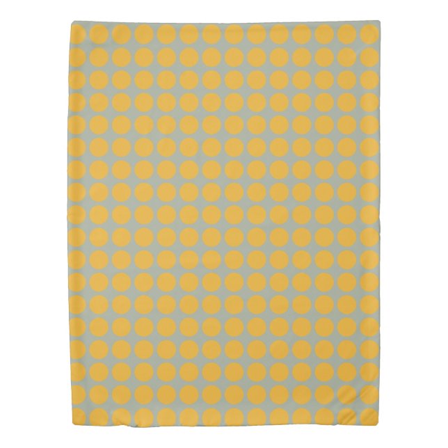 Geometric Yellow Polka Dots on any Colour Duvet Cover (Front)