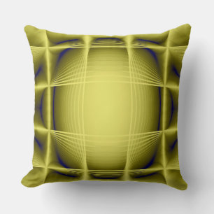 Geometric yellow structure throw pillow
