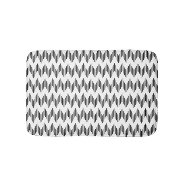 Geometric zigzag pattern 2 bath mat (Front)