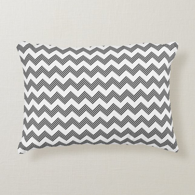 Geometric zigzag pattern 2 decorative pillow (Front)