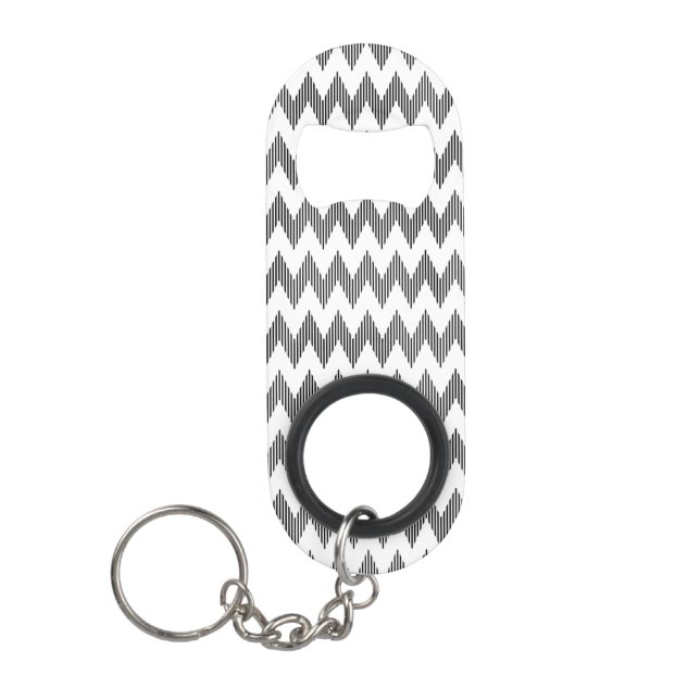 Geometric zigzag pattern 2 mini bottle opener (Front)