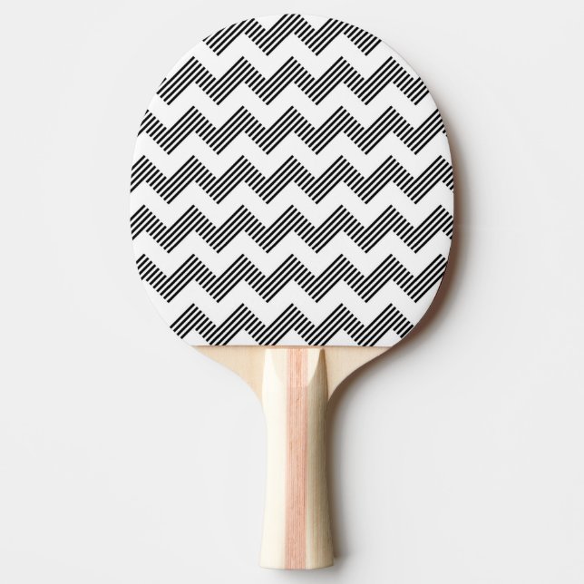 Geometric zigzag pattern 2 ping pong paddle (Front)