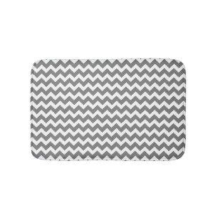 Geometric zigzag pattern bath mat