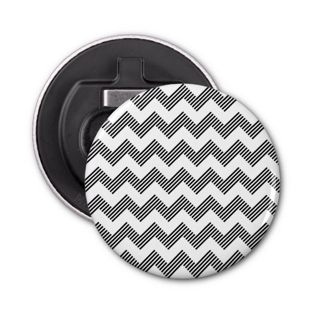 Geometric zigzag pattern bottle opener (Front)