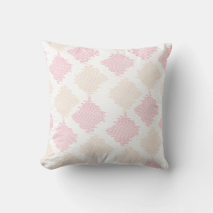 Geometric Zigzag Pattern – Modern Textured Diamond Throw Pillow