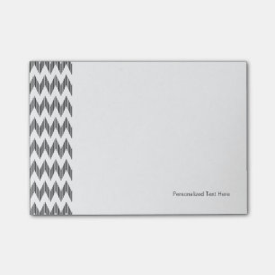 Geometric zigzag pattern post-it notes