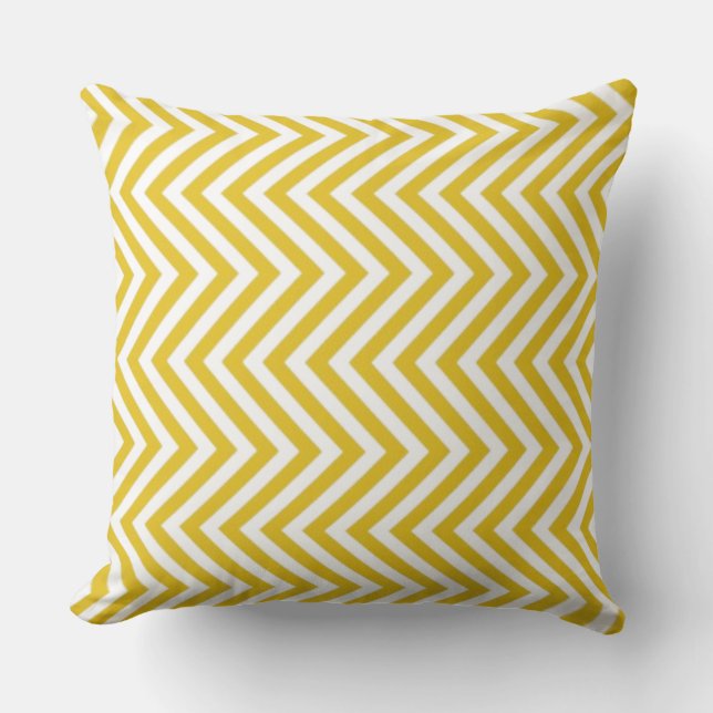Geometric Zigzag Pattern Throw Pillow (Front)