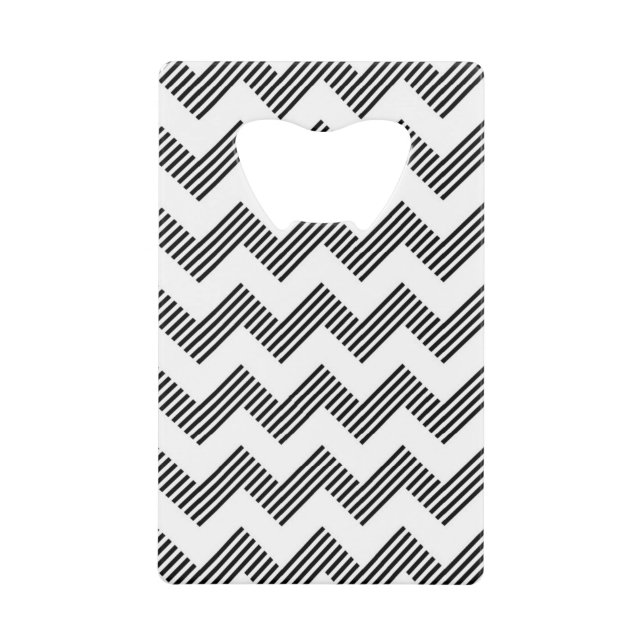 Geometric zigzag pattern wallet bottle opener (Front)