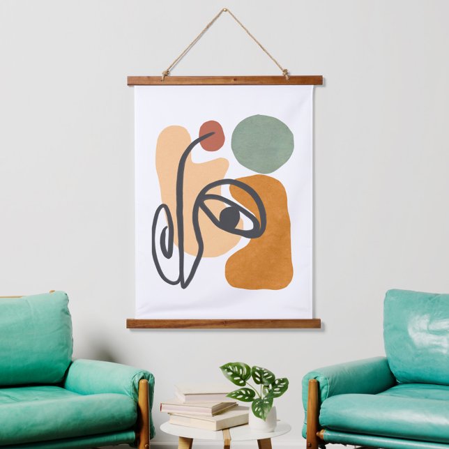 Geometrical abstract minimal modern pastel  hanging tapestry (Creator Uploaded)