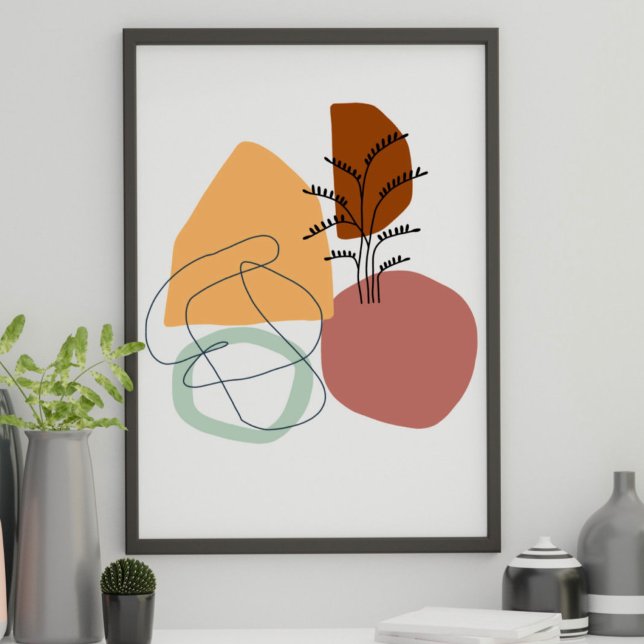 Geometrical abstract minimal modern pastel poster (Creator Uploaded)