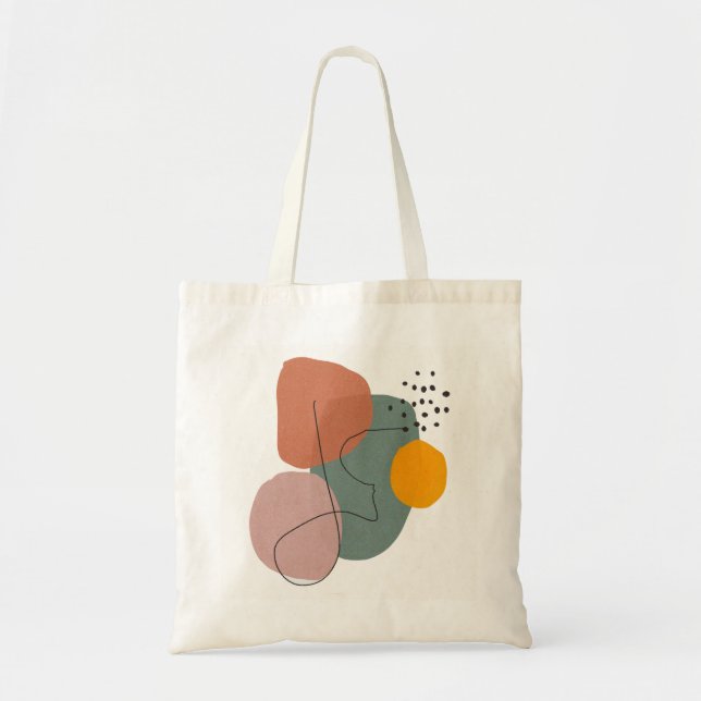 Geometrical,abstract,minimal,modern,pastel Tote Bag (Front)