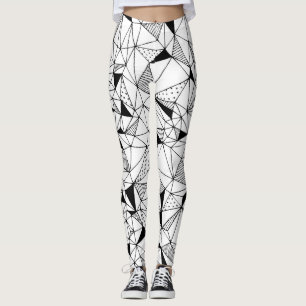 Geometrical Abstract: Polygonal Background Art. Leggings
