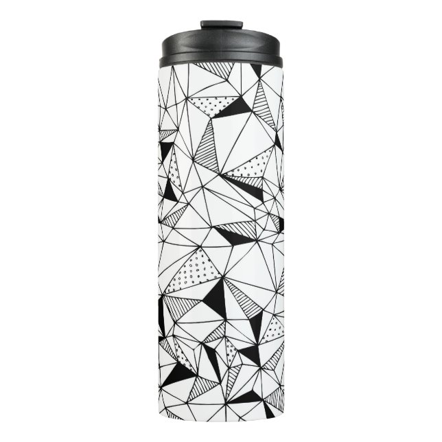 Geometrical Abstract: Polygonal Background Art. Thermal Tumbler (Front)