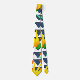Geometrical African Paradise Floral Tie