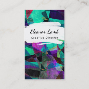 Geometrical, Colourful, Grungy Abstract Art 2 Business Card