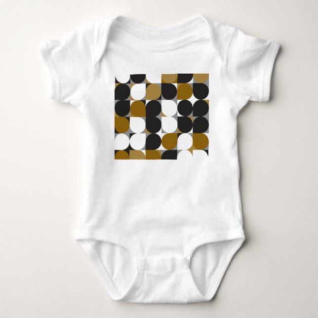 Geometrical Creativity: Seamless Pattern Design Baby Bodysuit (Front)