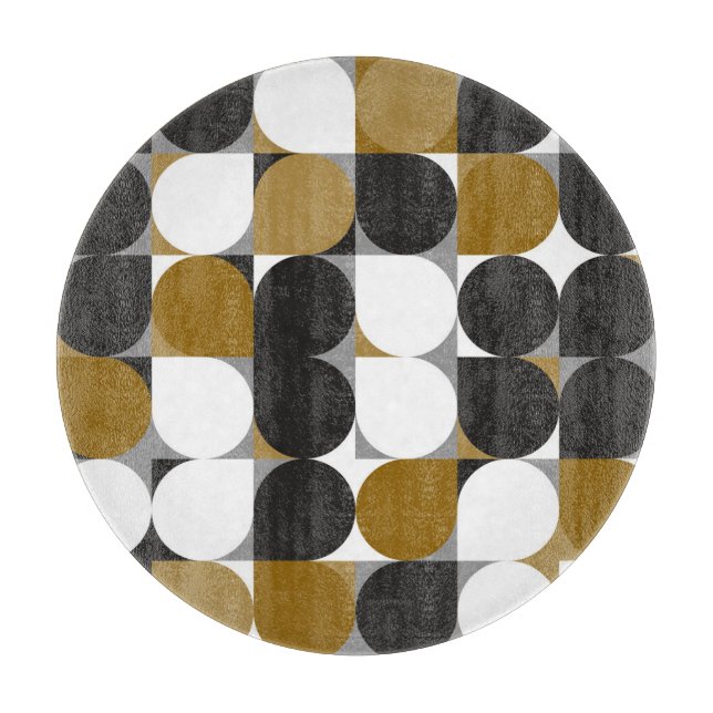 Geometrical Creativity: Seamless Pattern Design Cutting Board (Front)