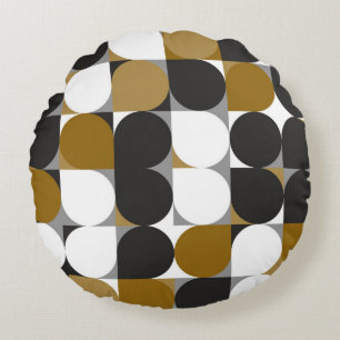 Geometrical Creativity: Seamless Pattern Design Round Pillow