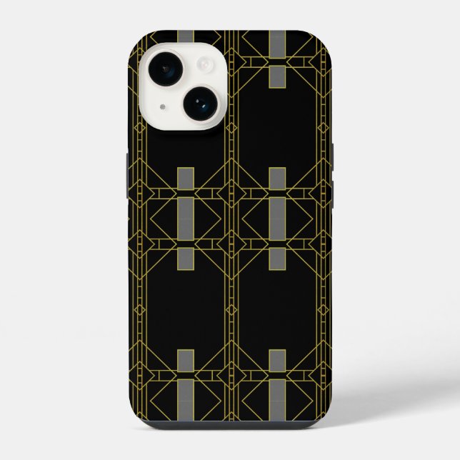 Geometrical Deco Pattern iPhone Case (Back)