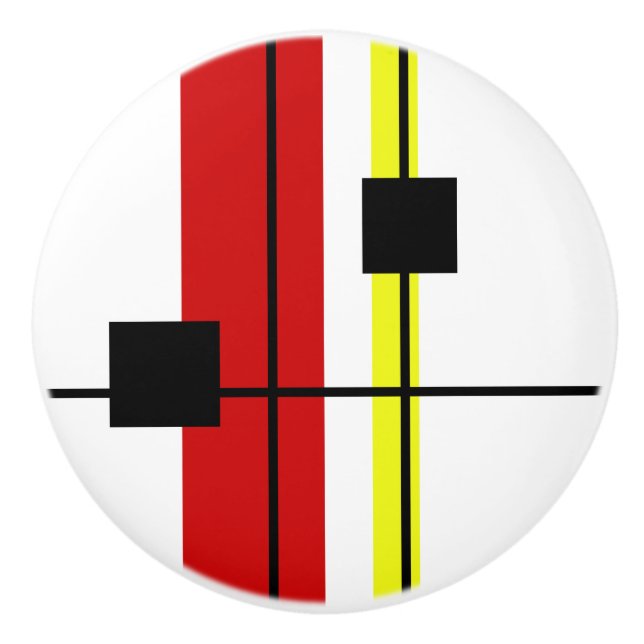 Geometrical design ceramic knob (Front)