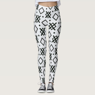 geometrical elements seamless shapes pattern leggings