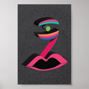 Geometrical Face - TMD Original Design Poster