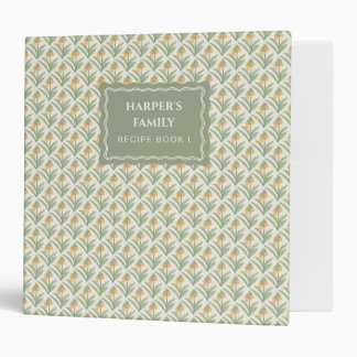 Geometrical Floral Recipe 3 Ring Binder