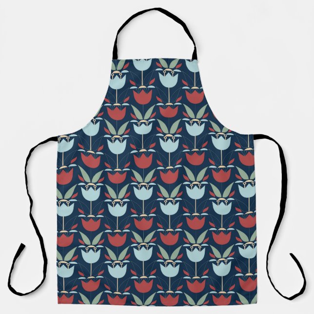Geometrical Flower: Multi-Coloured Vintage Ornamen Apron (Front)