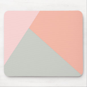 Geometrical modern abstract pastel colour block mouse pad