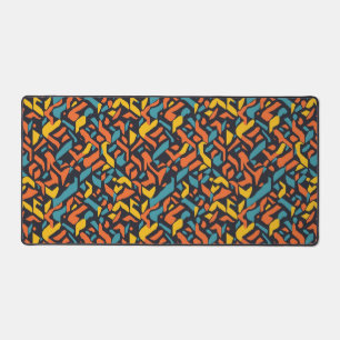 Geometrical pattern desk mat