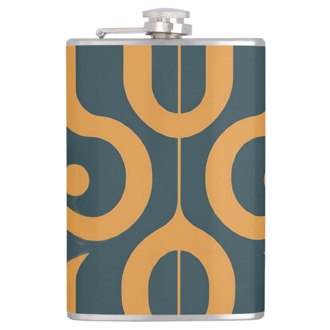 Geometrical pattern  hip flask (Front)