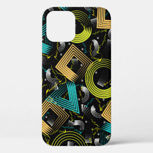 Geometrical Patternbackground,retro,90s,abstract,a iPhone 12 Case