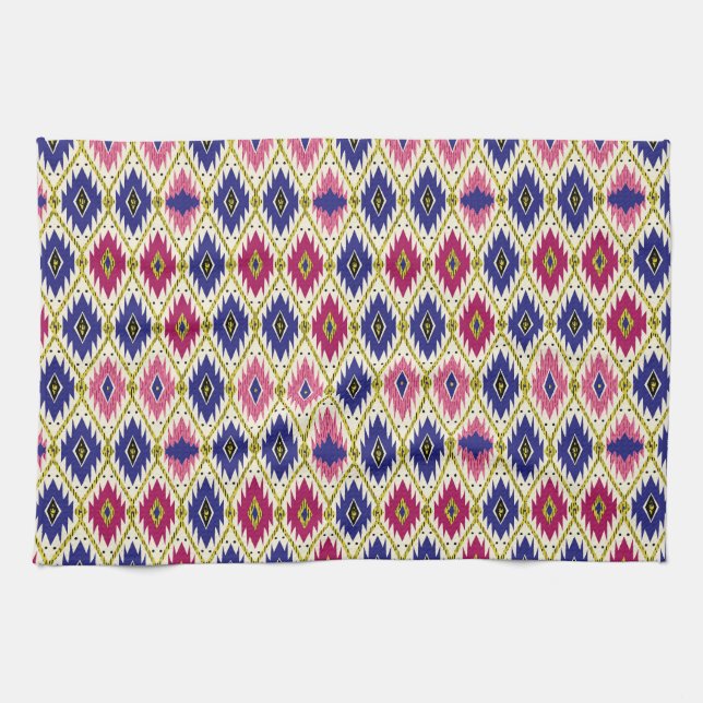 Geometrical Patterns: Traditional Textile Illustra Kitchen Towel (Horizontal)