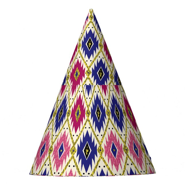 Geometrical Patterns: Traditional Textile Illustra Party Hat (Front)