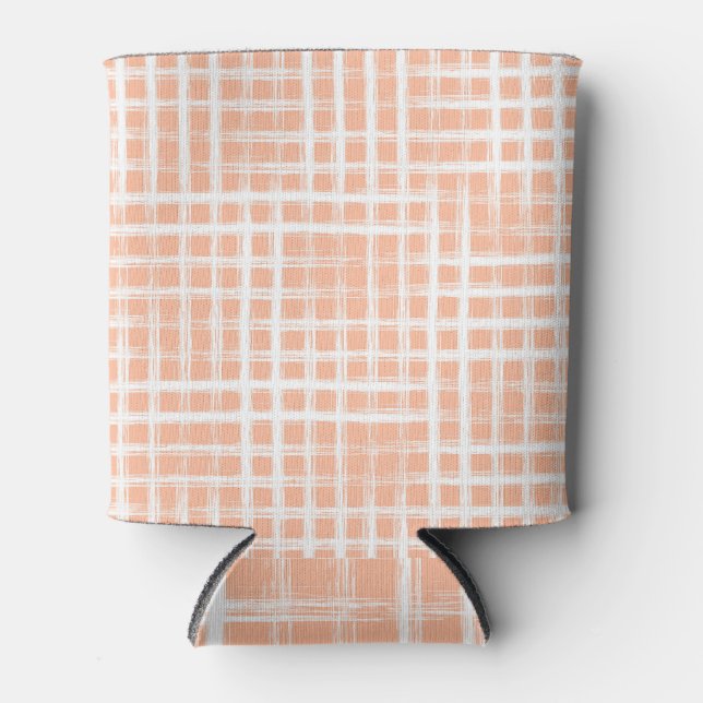 Geometrical Pink Lines: Seamless Raster Can Cooler (Front)