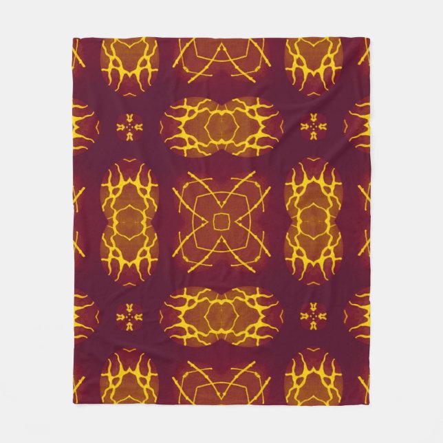 Geometrical Seamless Print Retro design. Geometric Fleece Blanket (Front)