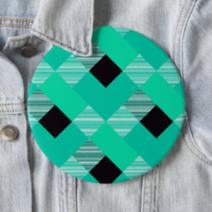 Geometrical Square Abstraction 10 6 Inch Round Button