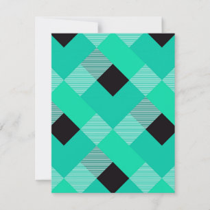 Geometrical Square Abstraction 10 Card