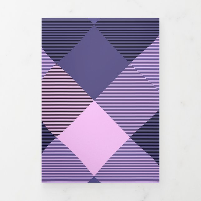 Geometrical Square Abstraction 14 Tri-Fold Holiday Card (Cover)
