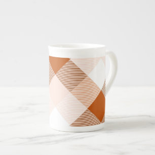 Geometrical Square Abstraction 16 Bone China Mug