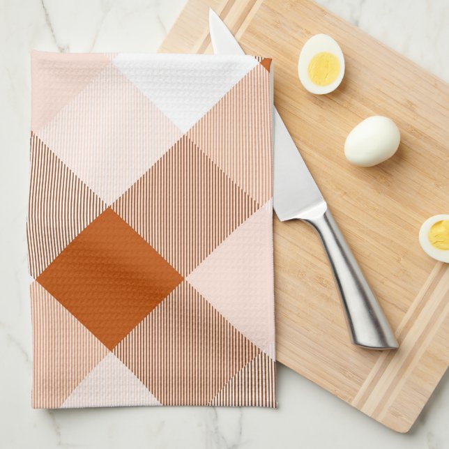 Geometrical Square Abstraction 16 Kitchen Towel (Quarter Fold)