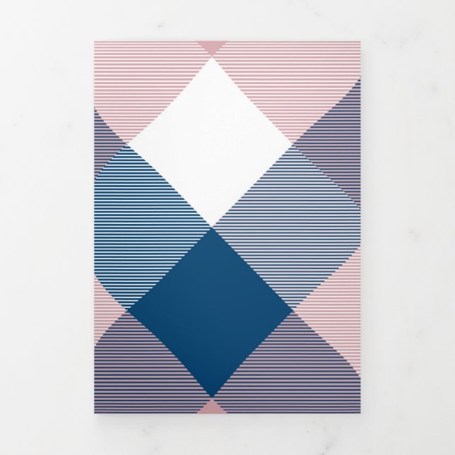 Geometrical Square Abstraction 1 Tri-Fold Holiday Card (Cover)
