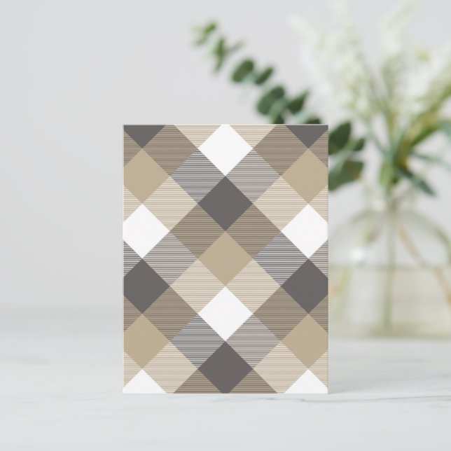 Geometrical Square Abstraction 2 Holiday Postcard (Standing Front)