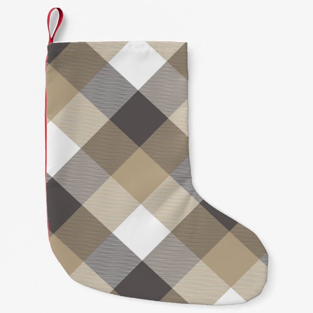 Geometrical Square Abstraction 2 Small Christmas Stocking (Front)