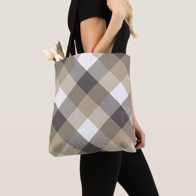 Geometrical Square Abstraction 2 Tote Bag (Close Up)